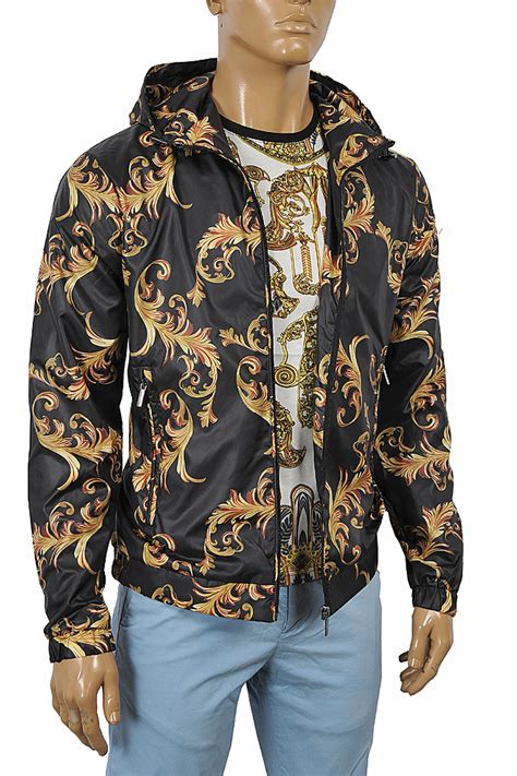 versace padded hooded jacket|Versace jackets outlet.